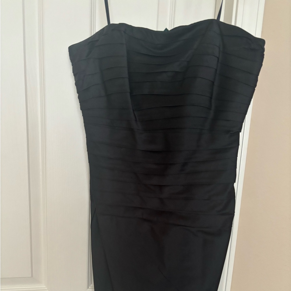 Ralph Lauren black strapless dress in silk!